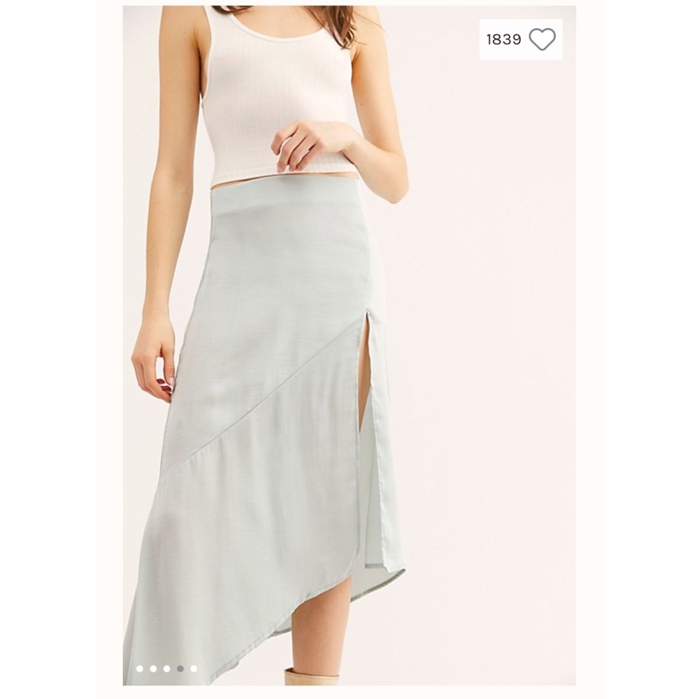 FREE PEOPLE | Lola Slit Skirt, Seafoam, size 6